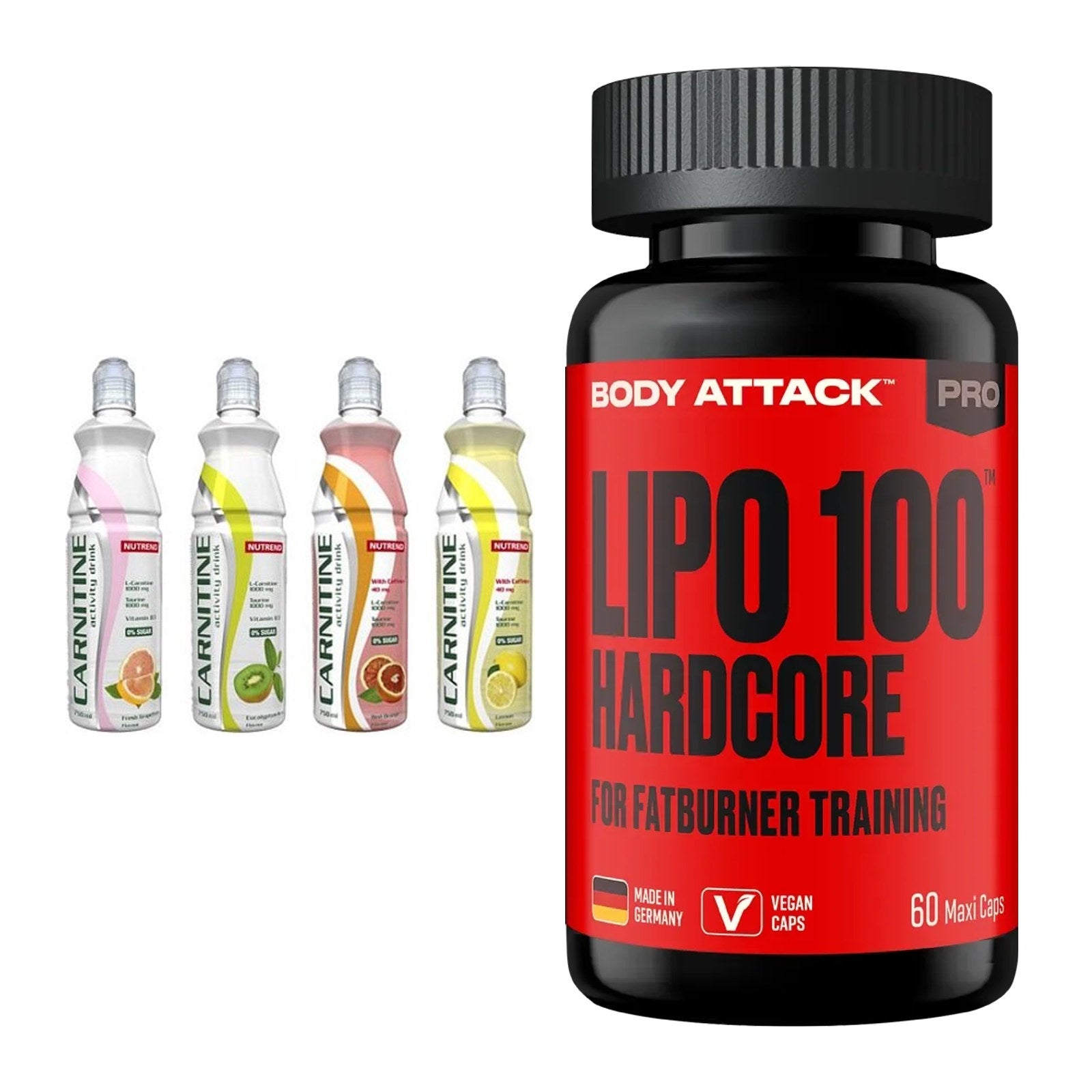 Cardio-Duo: Nutrend Activity + Body Attack LIPO – alle enthaltenen Artikel