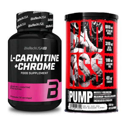 Cardio-Duo: BioTech L-Carnitine + Chrome + BAD ASS Pump – alle enthaltenen Artikel