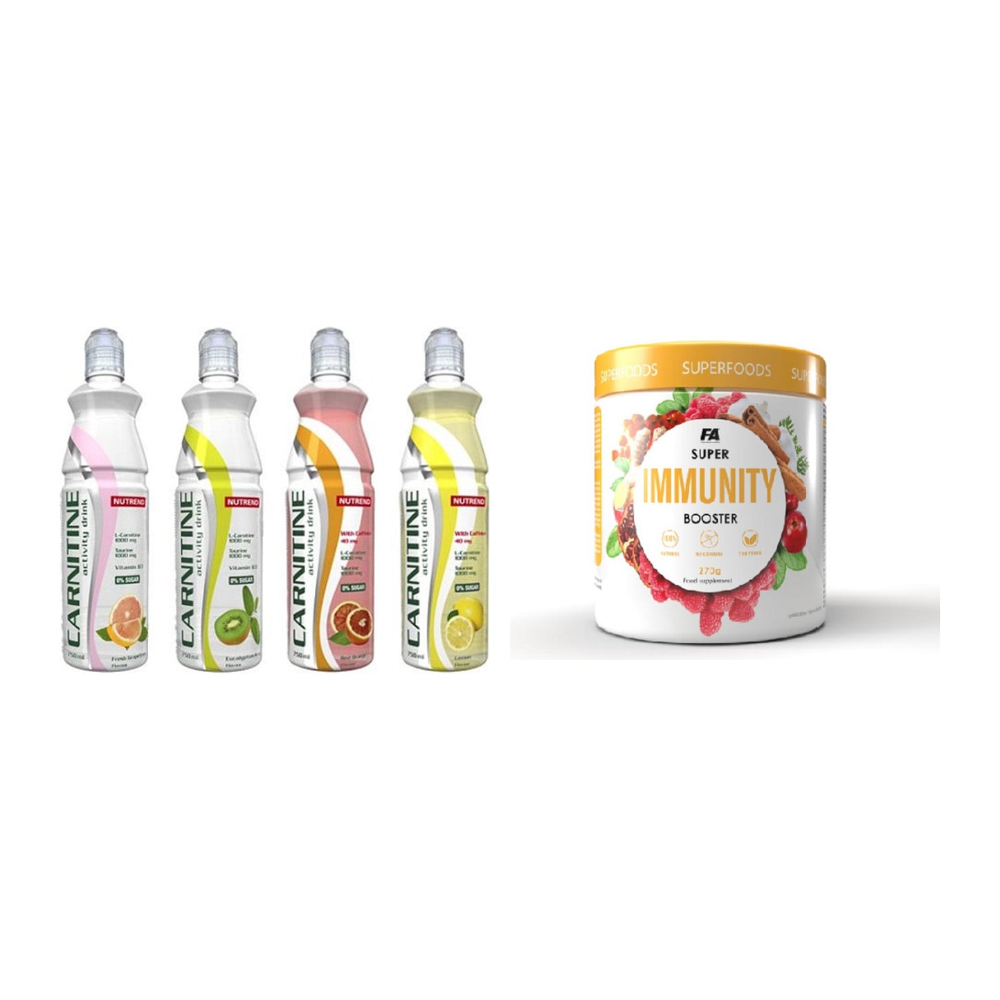 Cardio-Duo: Nutrend Activity + FA Nutrition Wellnes Line – alle enthaltenen Artikel