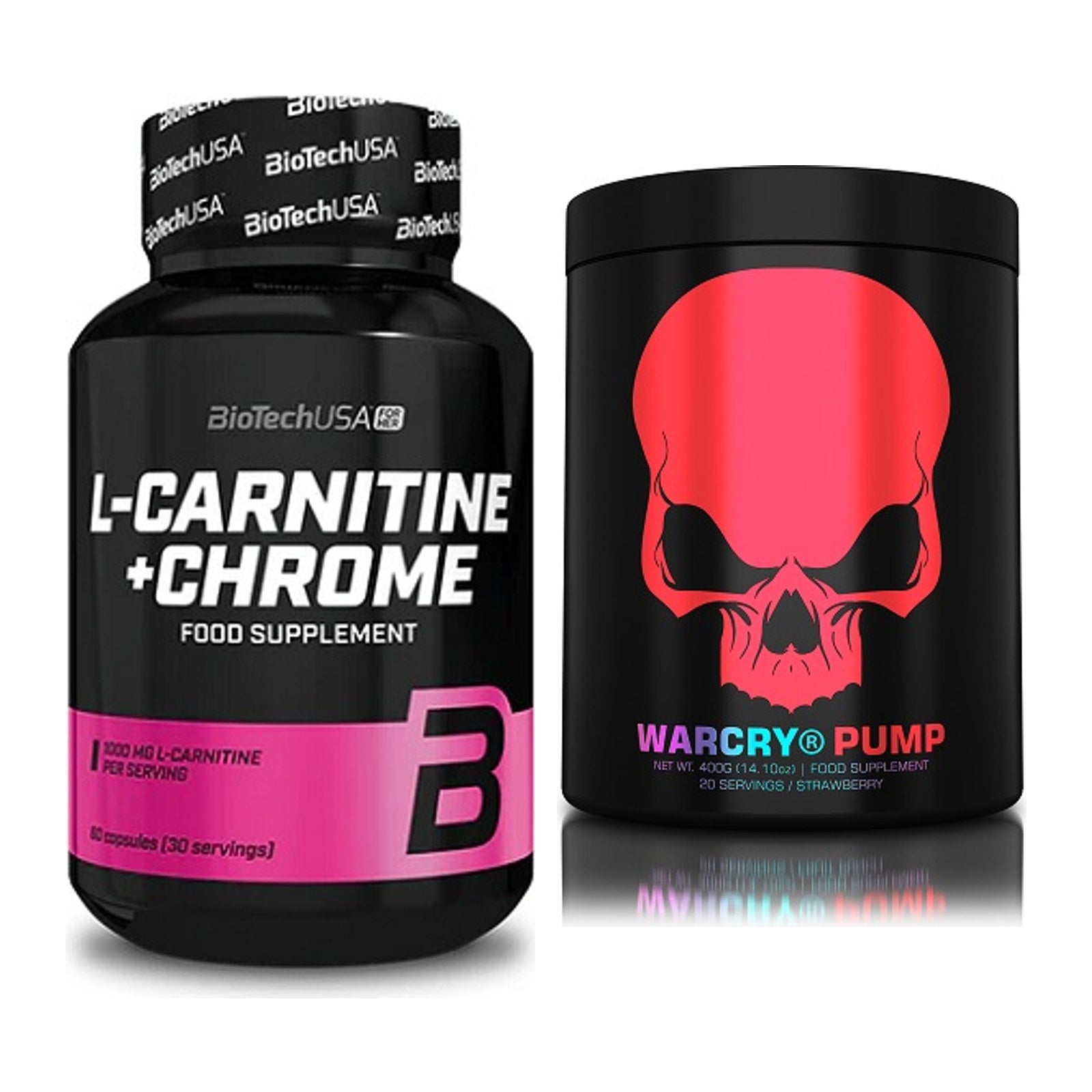 Cardio-Duo: BioTech L-Carnitine + Genius Nutrition Warcry – alle enthaltenen Artikel