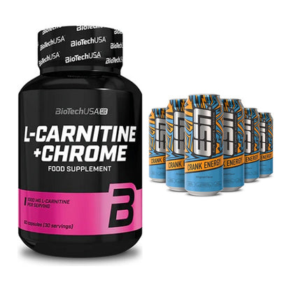 Cardio-Duo: BioTech L-Carnitine + Chrome + ESN Crank Energy – alle enthaltenen Artikel