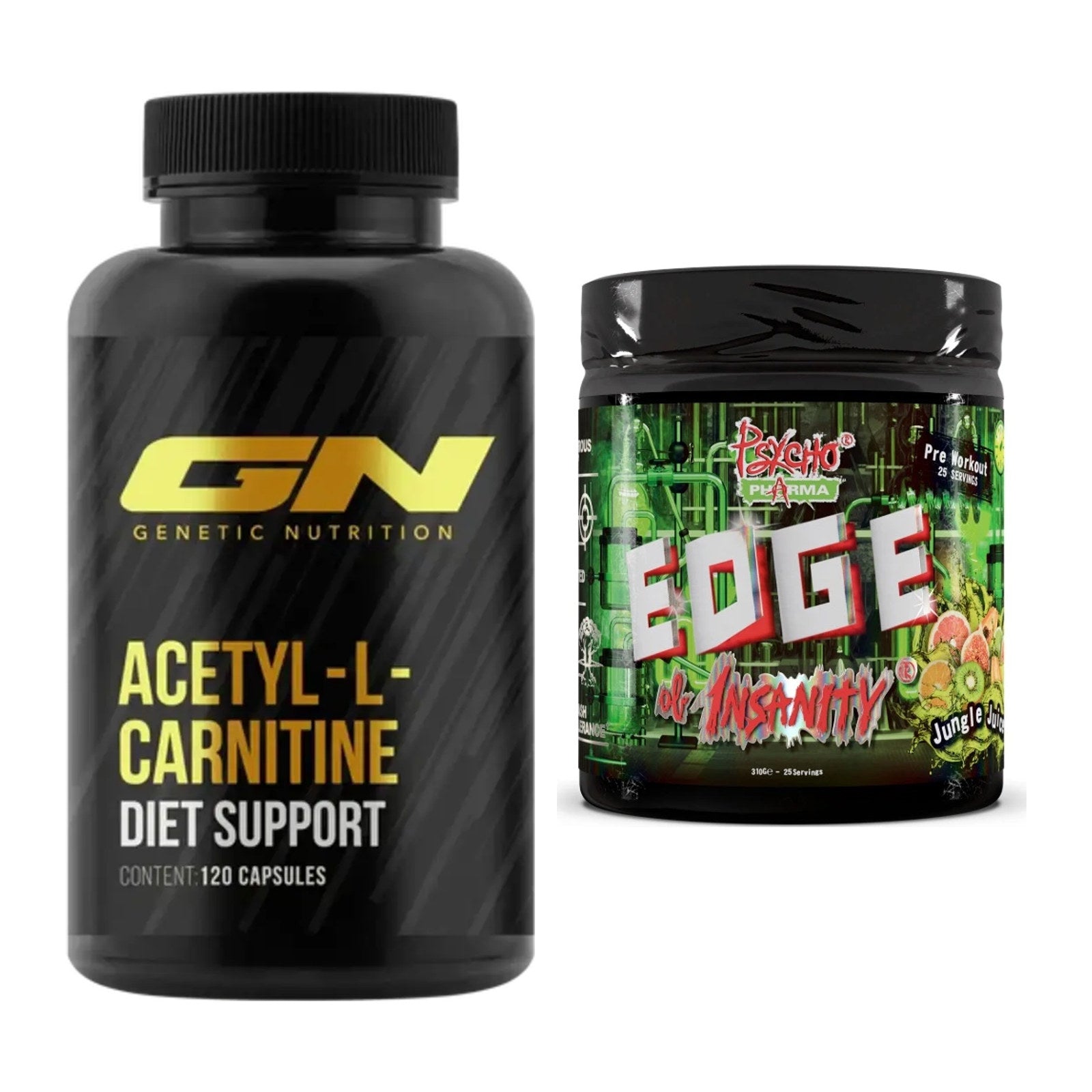 Cardio-Duo: GN Acetyl L-Carnitin + Psycho Pharma Edge of Insanity – alle enthaltenen Artikel