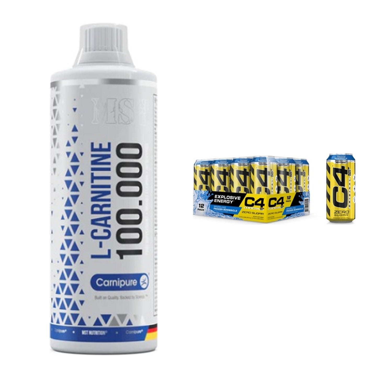Cardio-Duo: MST L-Carnitine Carnipure 100 000 + Cellucor C4 Energy – alle enthaltenen Artikel