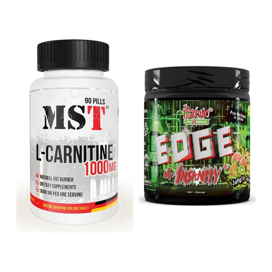 Cardio-Duo: MST L-Carnitine 1000 (90 + Psycho Pharma Edge – alle enthaltenen Artikel