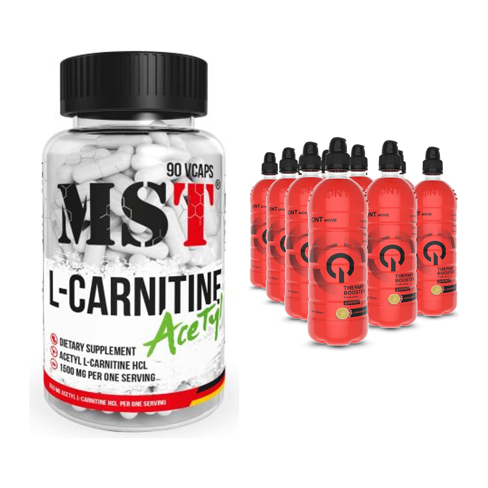 Cardio-Duo: MST L-Carnitine Acetyle + QNT Thermo Booster – alle enthaltenen Artikel