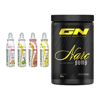 Cardio-Duo: Nutrend Activity L-Carnitine Drink + GN Narc Pump – alle enthaltenen Artikel
