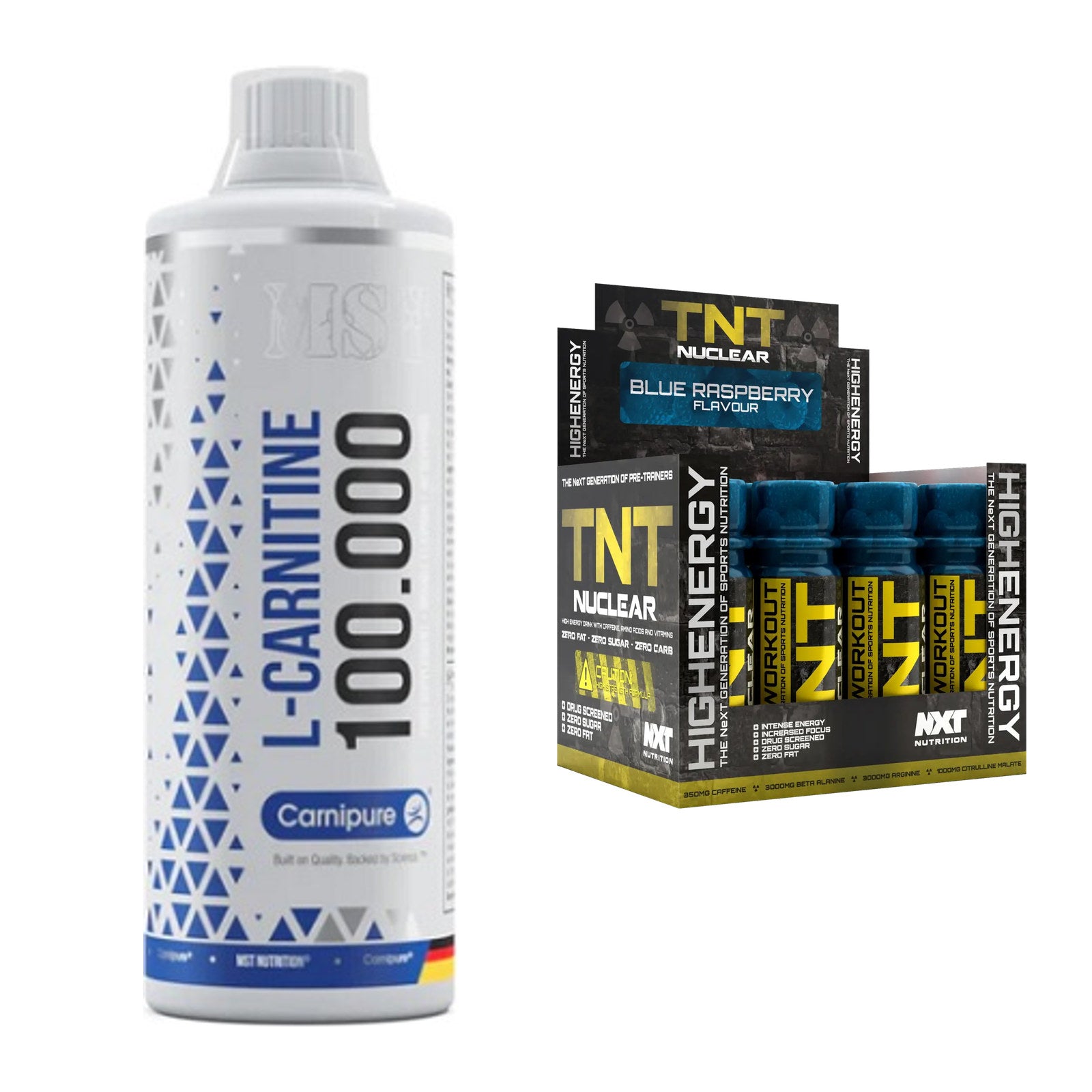 Cardio-Duo: MST L-Carnitine Carnipure + NXT Nutrition TNT Nuclear – alle enthaltenen Artikel