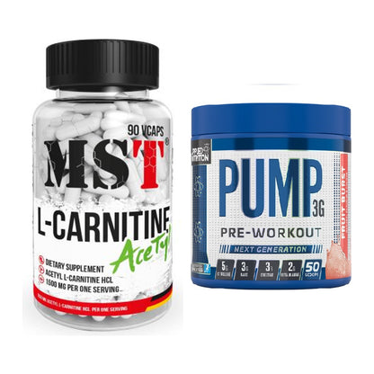 Cardio-Duo: MST L-Carnitine Acetyle + Applied Nutrition Pump – alle enthaltenen Artikel