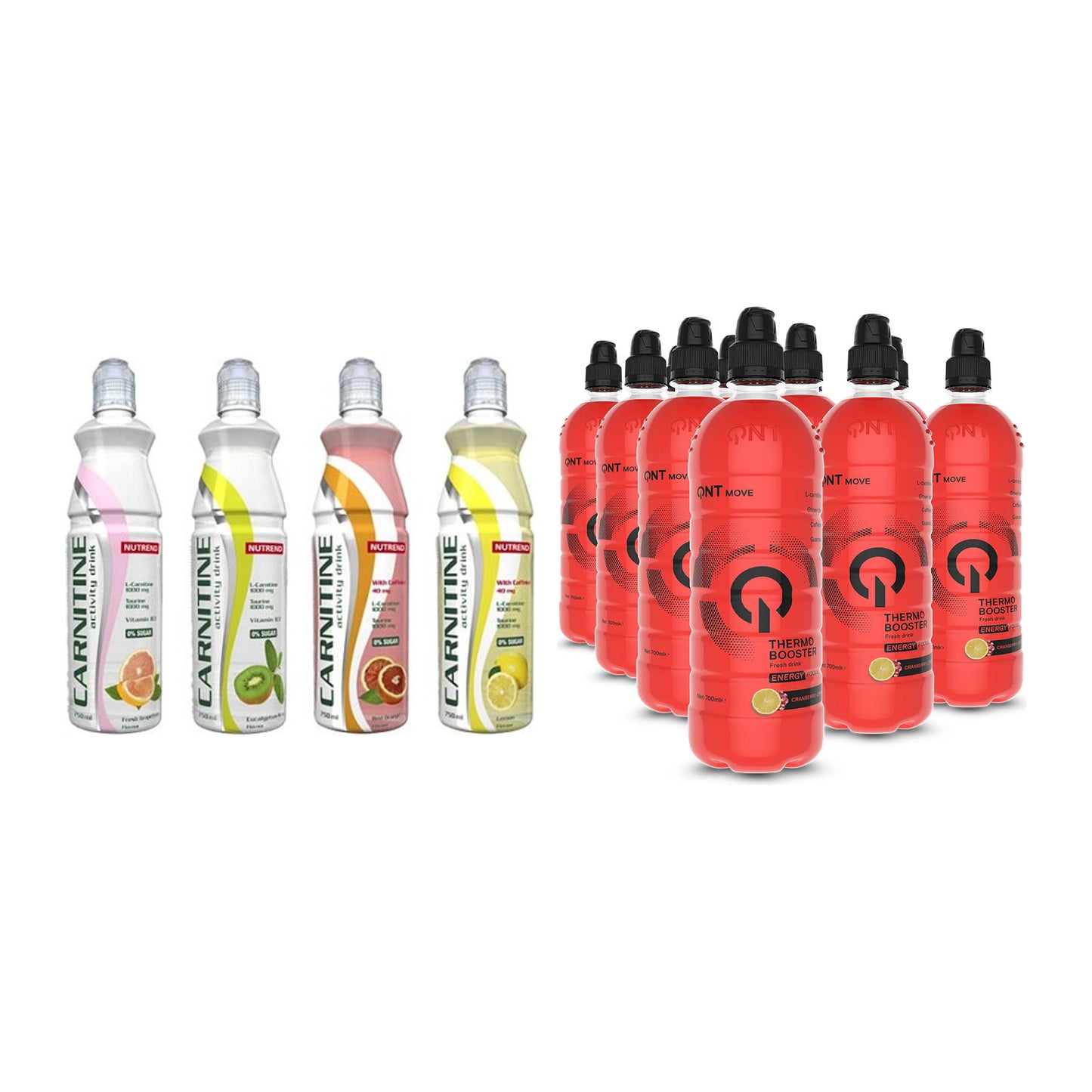 Cardio-Duo: Nutrend Activity L-Carnitine Drink + QNT Thermo Booster – alle enthaltenen Artikel