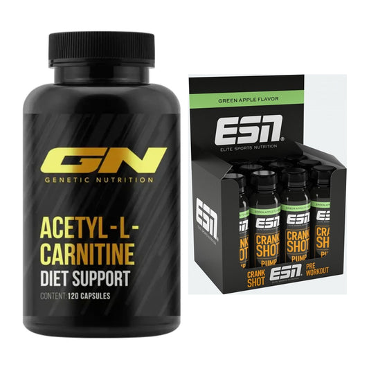 Cardio-Duo: GN Acetyl L-Carnitin + ESN Crank Pump Shot – alle enthaltenen Artikel