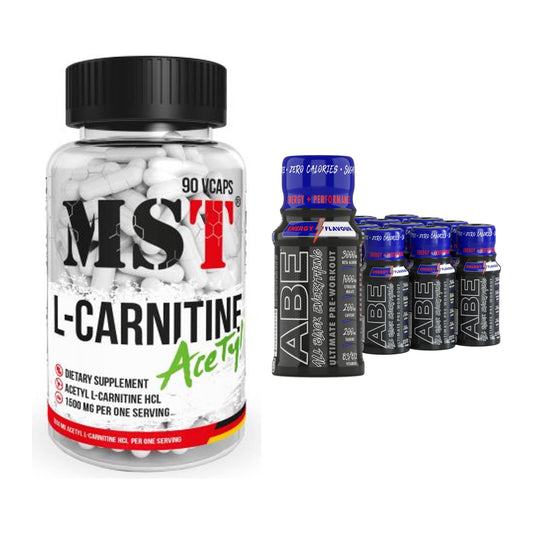 Cardio-Duo: MST L-Carnitine Acetyle + Applied ABE Pre-Workout SHOTS – alle enthaltenen Artikel