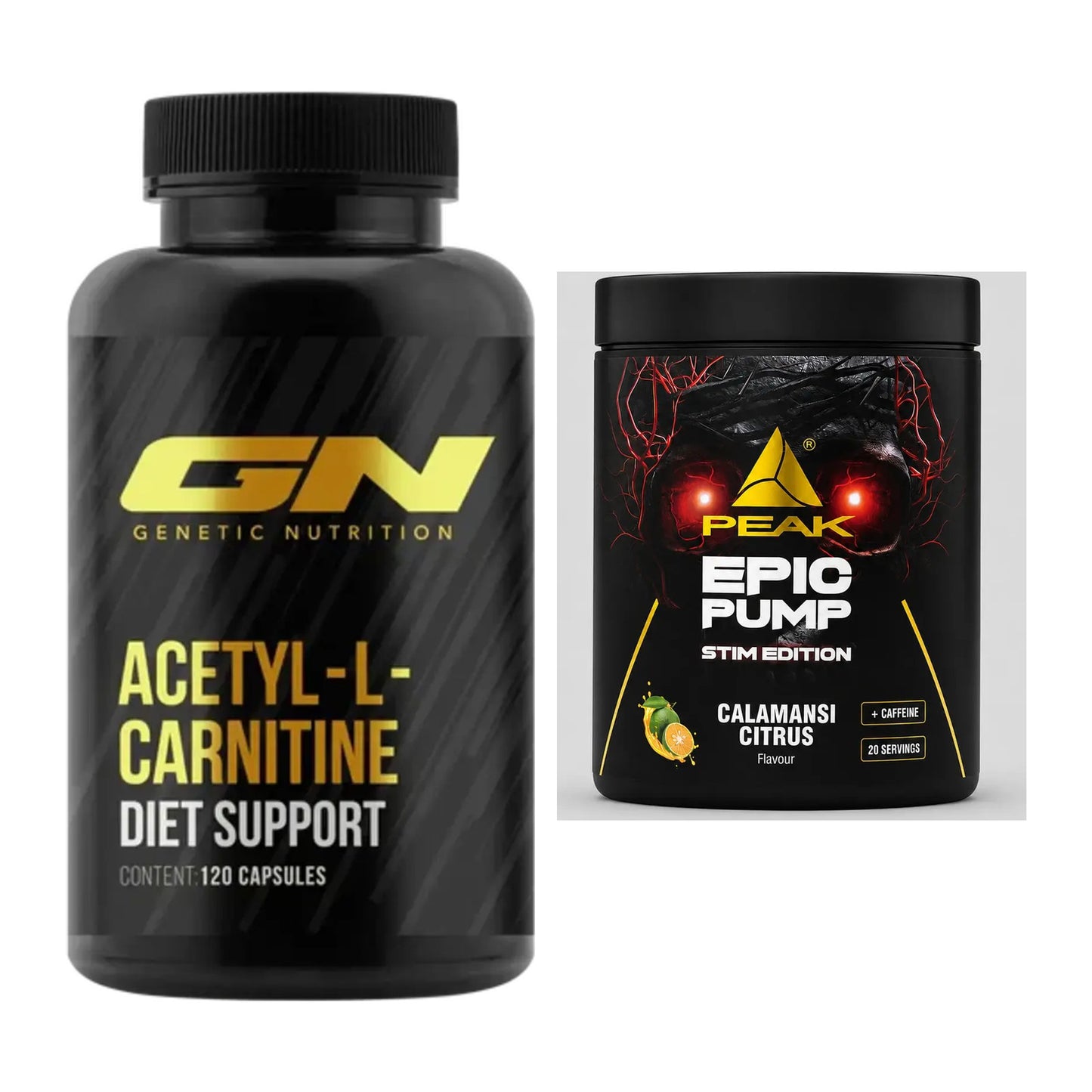 Cardio-Duo: GN Acetyl L-Carnitin + Peak Epic Pump Stim Edition – alle enthaltenen Artikel
