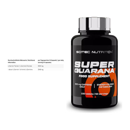 Cardio-Duo: INLEAD L-Carnitine Tartrate + Scitec Super Guarana 100 – alle enthaltenen Artikel