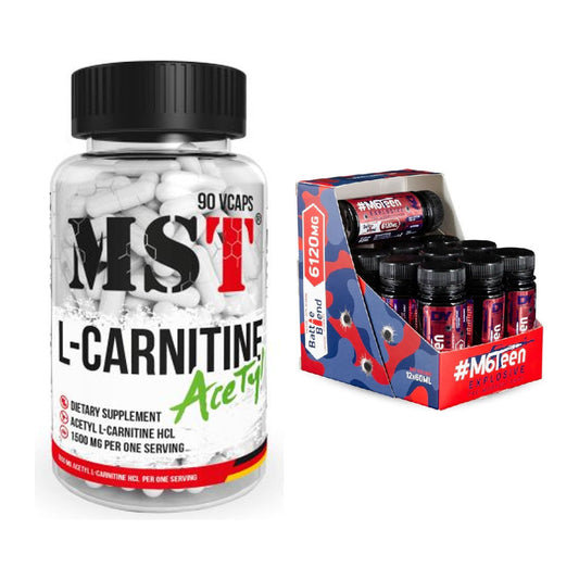 Cardio-Duo: MST L-Carnitine Acetyle + DY Nutrition M6Teen Prewokrout – alle enthaltenen Artikel
