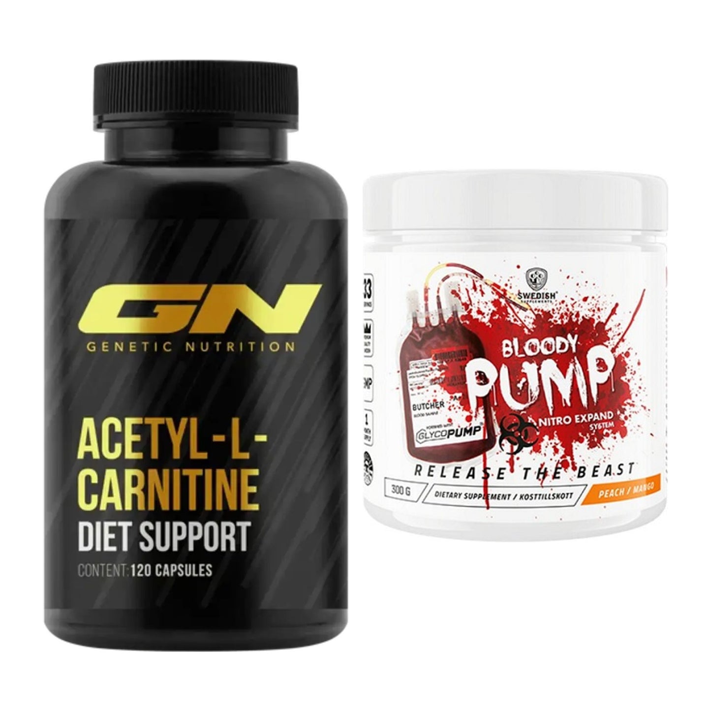 Cardio-Duo: GN Acetyl L-Carnitin + Swedish Supplements Bloody Pump – alle enthaltenen Artikel