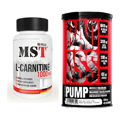 Cardio-Duo: MST L-Carnitine 1000 (90 Tabl.) + BAD ASS Pump – alle enthaltenen Artikel