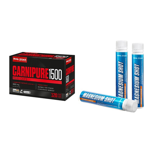 Cardio-Duo: Body Attack Carnipure 1500 + Body Attack Magnesium Shots – alle enthaltenen Artikel