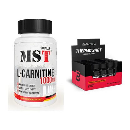 Cardio-Duo: MST L-Carnitine 1000 (90 + BioTech Thermo Shot 20x – alle enthaltenen Artikel