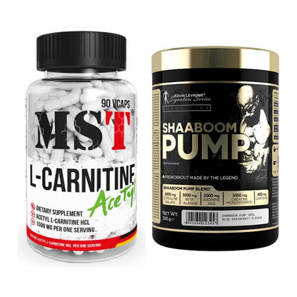 Cardio-Duo: MST L-Carnitine Acetyle + Kevin Levrone Shaaboom Pump – alle enthaltenen Artikel