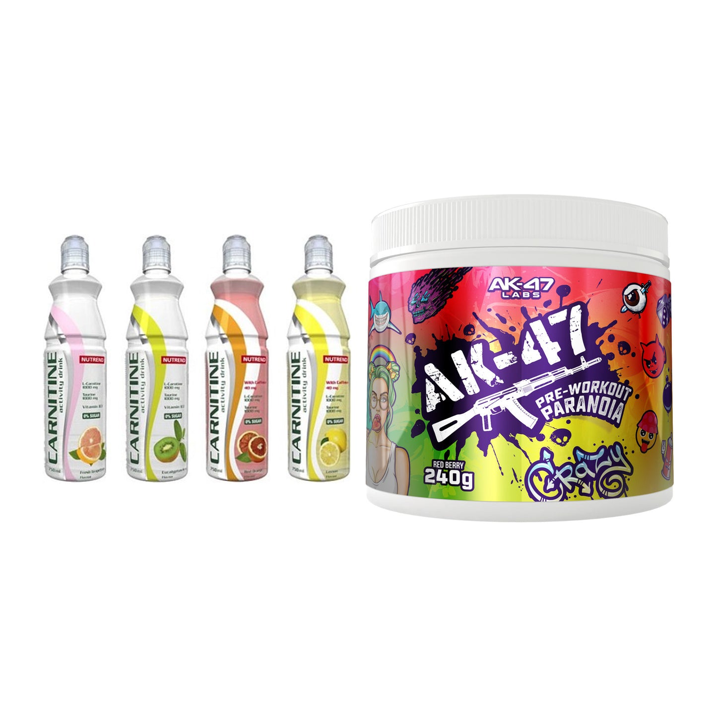 Cardio-Duo: Nutrend Activity + AK47 Labs Pre-Workout – alle enthaltenen Artikel