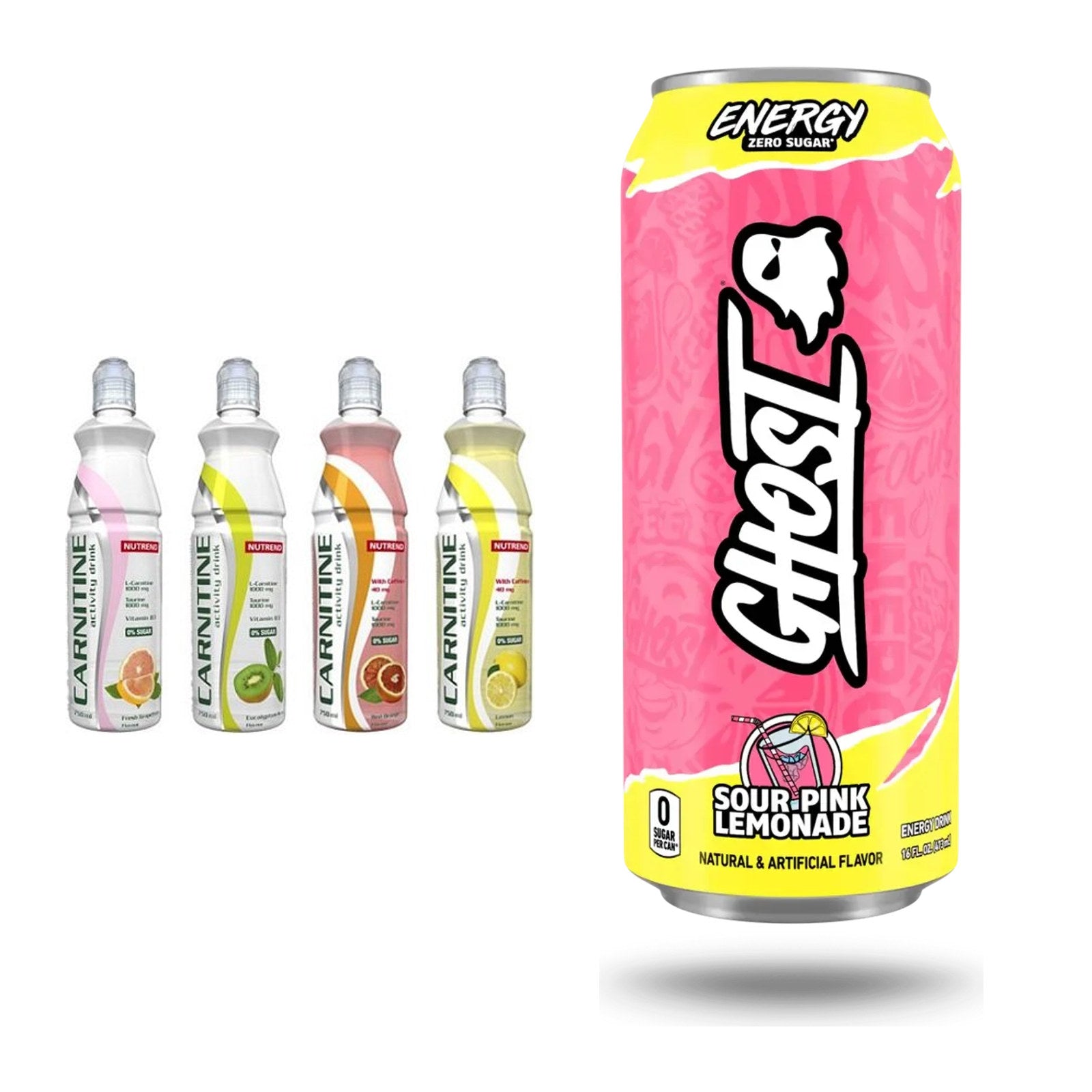 Cardio-Duo: Nutrend Activity L-Carnitine Drink + Ghost Energy – alle enthaltenen Artikel