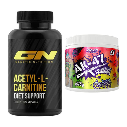 Cardio-Duo: GN Acetyl L-Carnitin + AK47 Labs Pre-Workout Paranoia – alle enthaltenen Artikel
