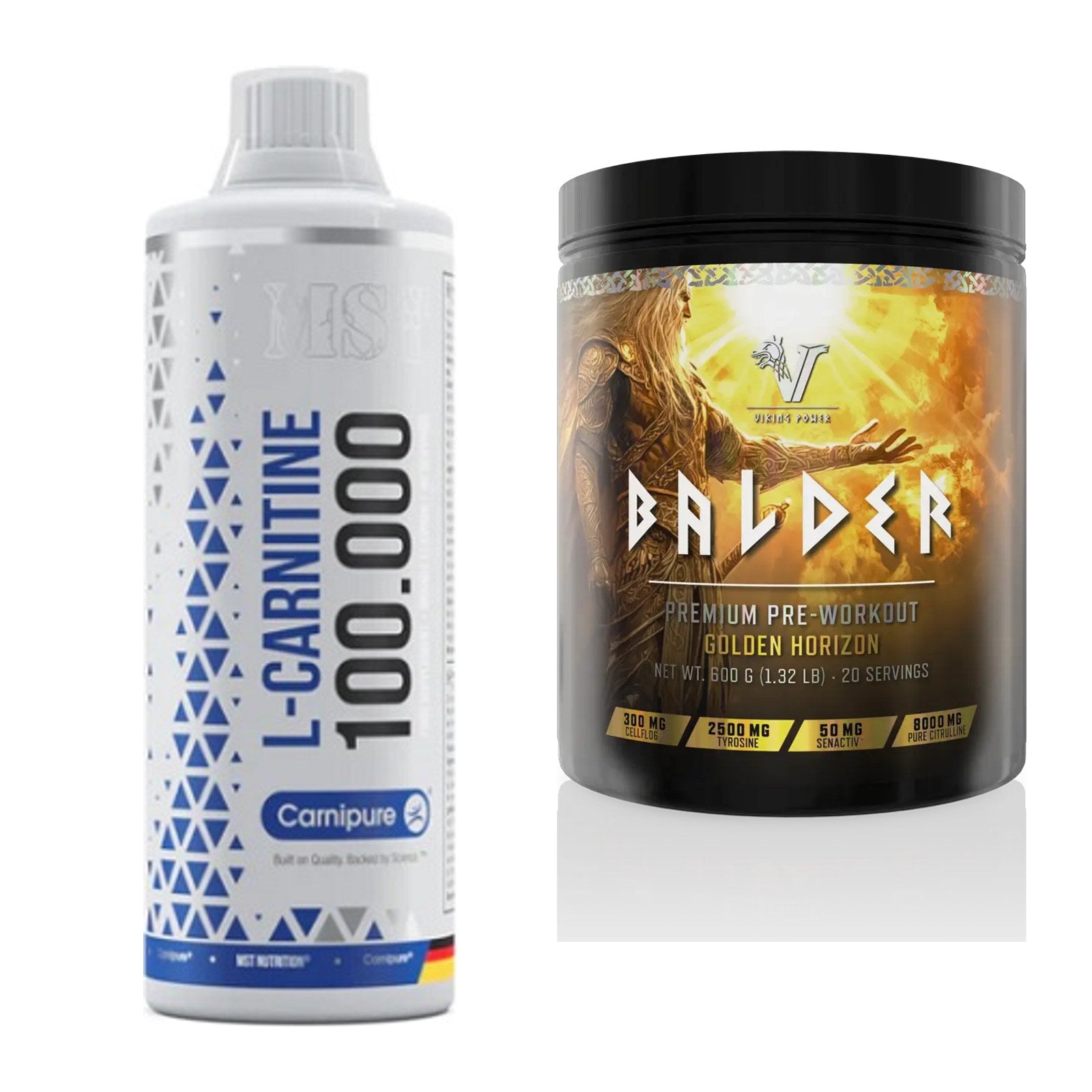 Cardio-Duo: MST L-Carnitine Carnipure + Viking Power Balder PWO – alle enthaltenen Artikel