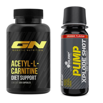 Cardio-Duo: GN Acetyl L-Carnitin + Olimp Pump Xplode Shot – alle enthaltenen Artikel