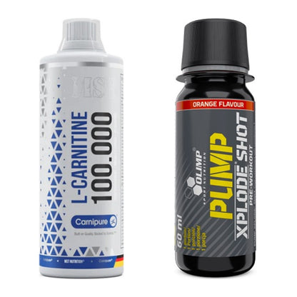 Cardio-Duo: MST L-Carnitine Carnipure 100 000 + Olimp Pump Xplode Shot – alle enthaltenen Artikel