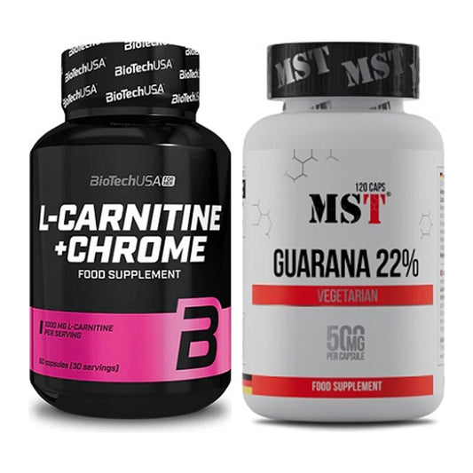 Cardio-Duo: BioTech L-Carnitine + Chrome + MST Guarana 22% – alle enthaltenen Artikel