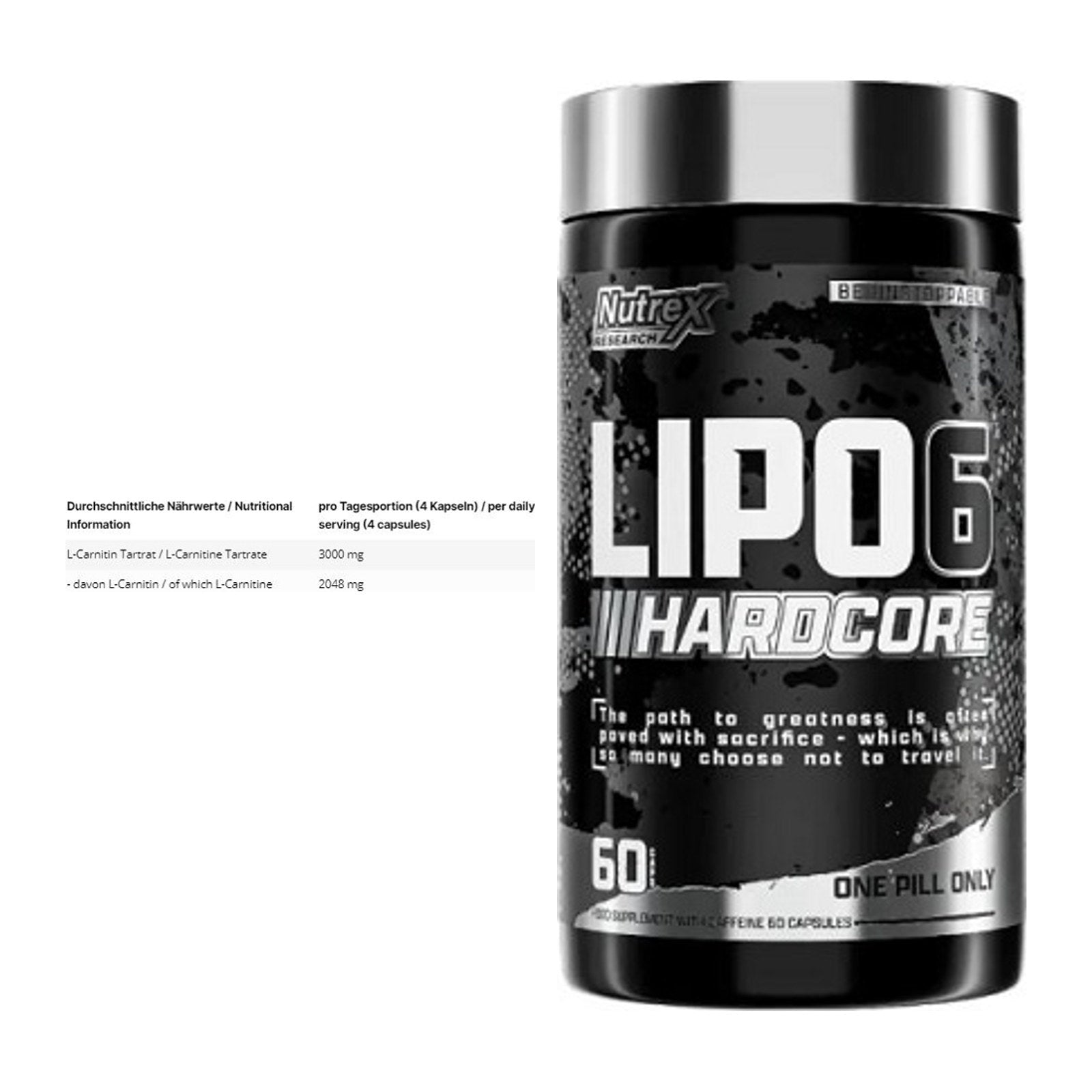 Cardio-Duo: INLEAD L-Carnitine Tartrate + Nutrex Lipo 6 Hardcore – alle enthaltenen Artikel