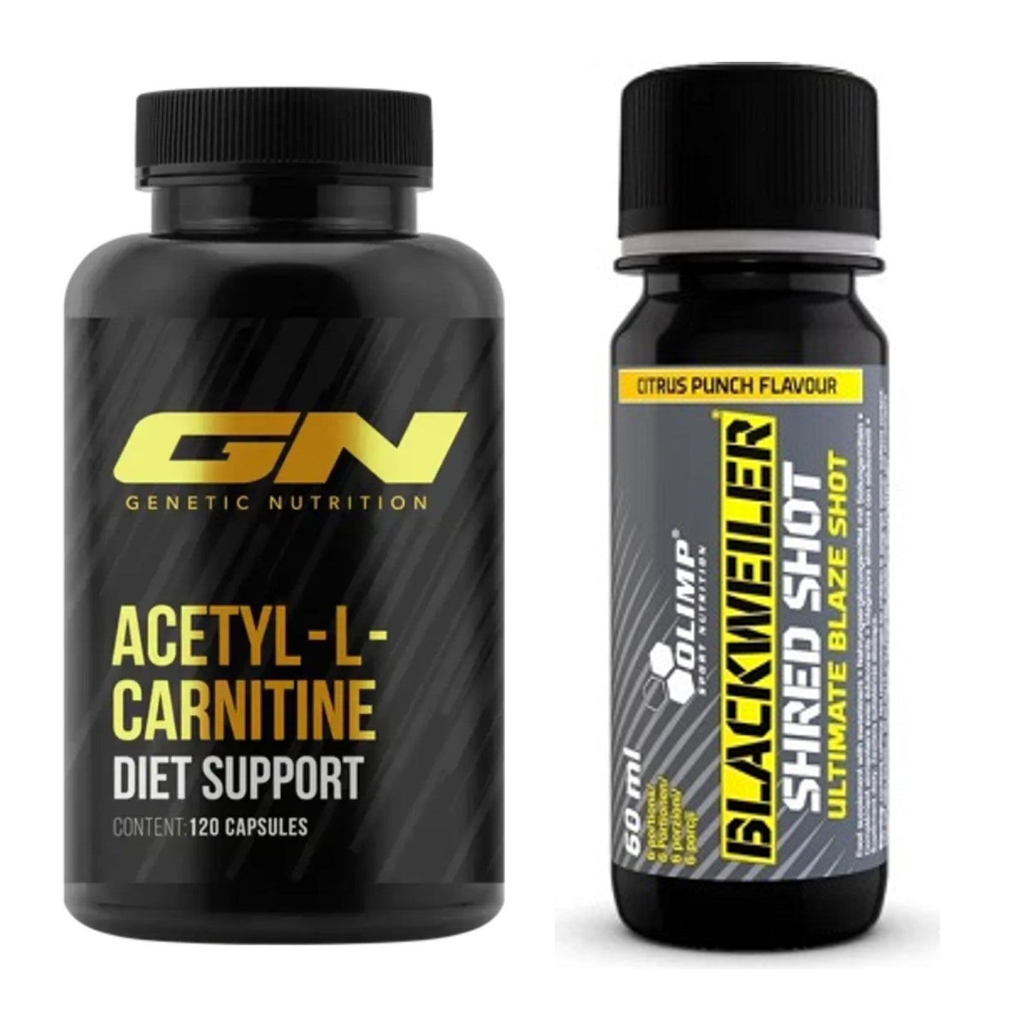 Cardio-Duo: GN Acetyl L-Carnitin + Olimp Blackweiler Shred Shot – alle enthaltenen Artikel