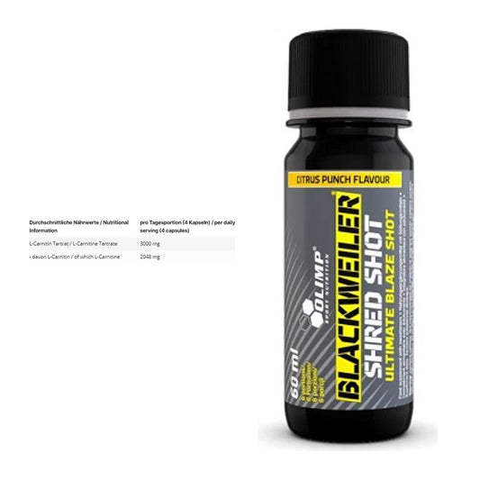Cardio-Duo: INLEAD L-Carnitine Tartrate + Olimp Blackweiler Shred Shot – alle enthaltenen Artikel