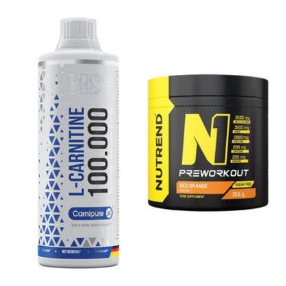 Cardio-Duo: MST L-Carnitine Carnipure + Nutrend N1 Preworkout 255g – alle enthaltenen Artikel