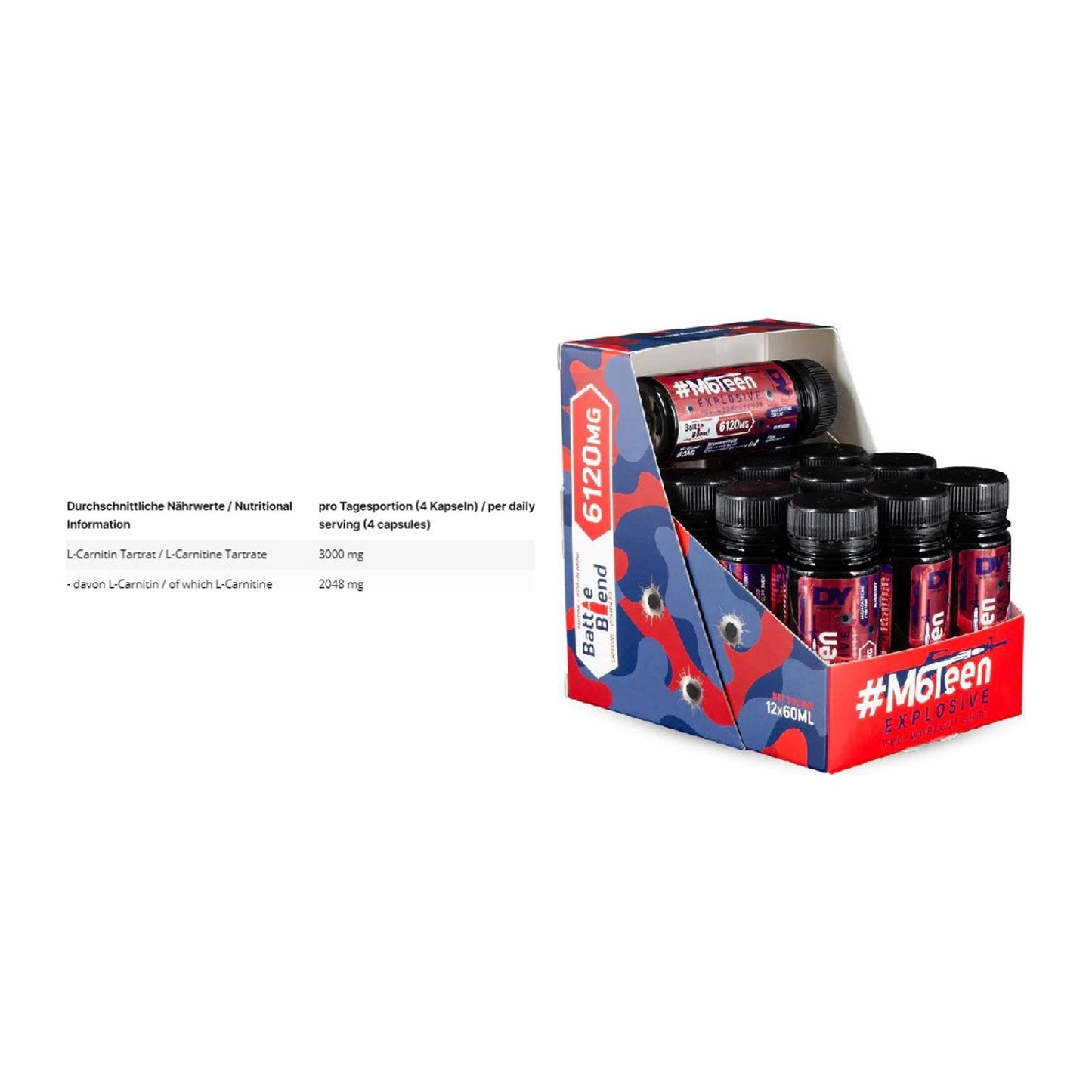 Cardio-Duo: INLEAD L-Carnitine Tartrate + DY Nutrition M6Teen – alle enthaltenen Artikel