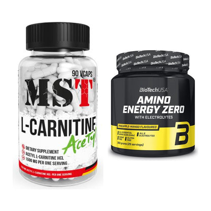 Cardio-Duo: MST L-Carnitine Acetyle + BioTech Amino Energy Zero – alle enthaltenen Artikel