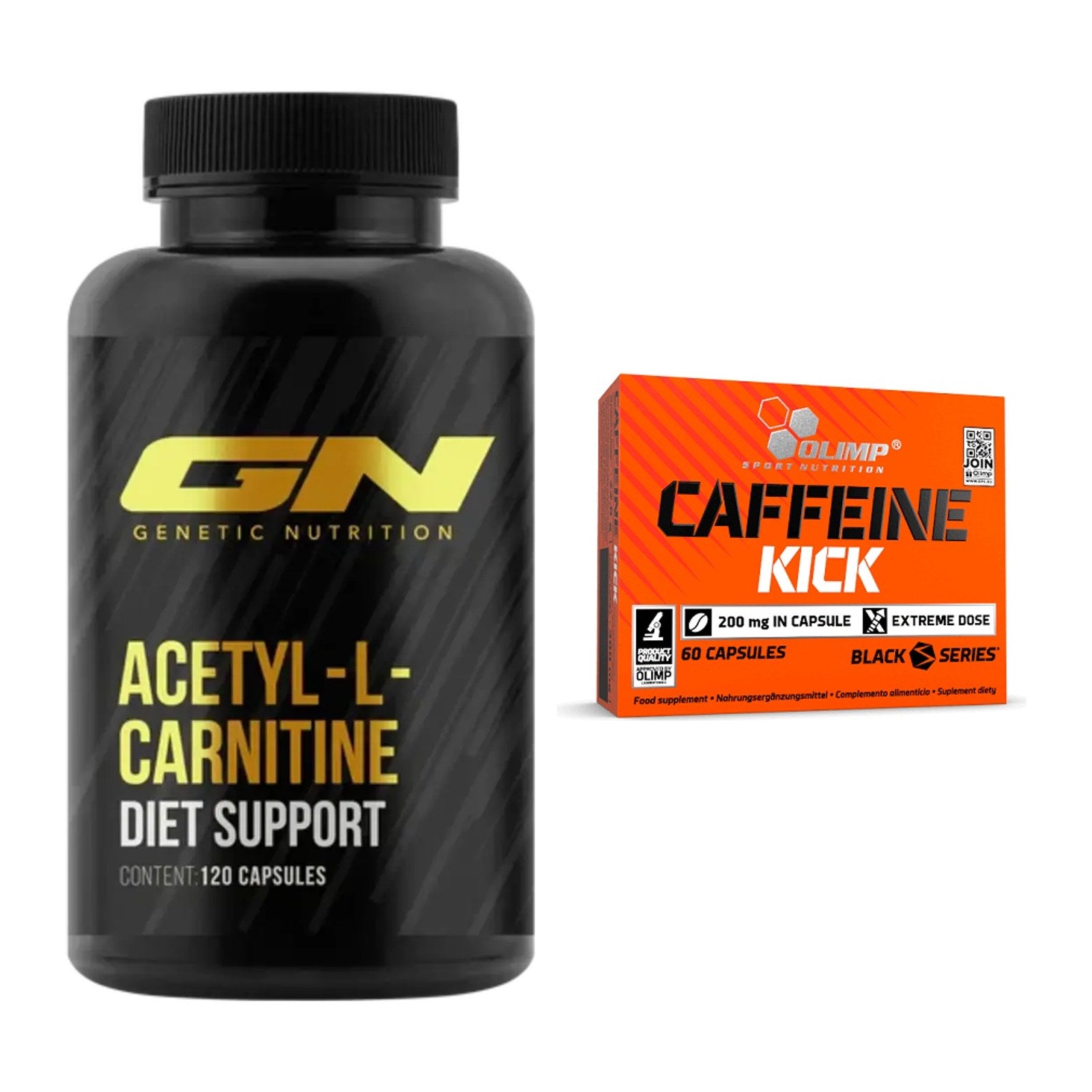 Cardio-Duo: GN Acetyl L-Carnitin + Olimp Caffeine Kick – alle enthaltenen Artikel