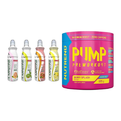 Cardio-Duo: Nutrend Activity L-Carnitine Drink + Nutrend Pump – alle enthaltenen Artikel