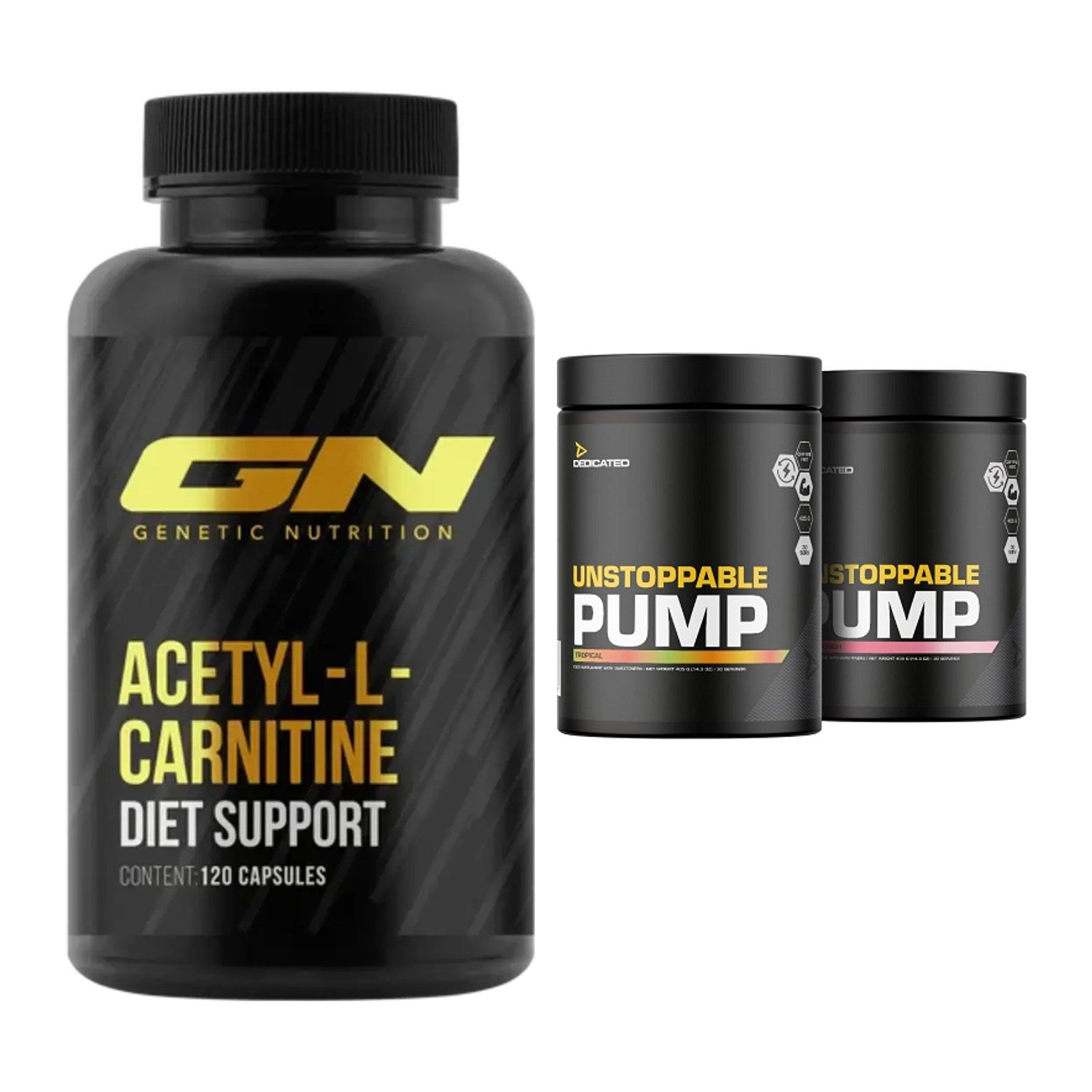 Cardio-Duo: GN Acetyl L-Carnitin + Dedicated Unstoppable Pump – alle enthaltenen Artikel