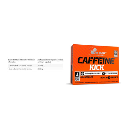 Cardio-Duo: INLEAD L-Carnitine Tartrate + Olimp Caffeine Kick – alle enthaltenen Artikel