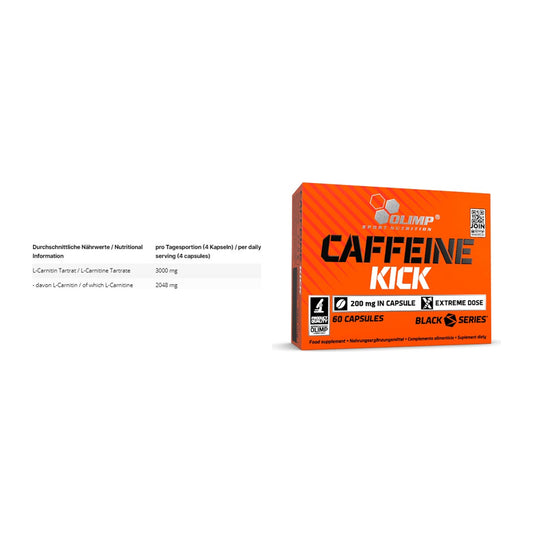 Cardio-Duo: INLEAD L-Carnitine Tartrate + Olimp Caffeine Kick – alle enthaltenen Artikel