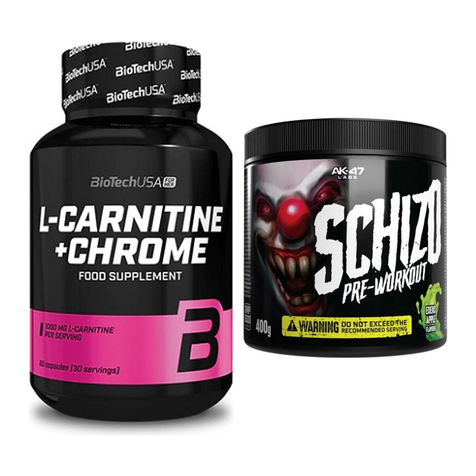 Cardio-Duo: BioTech L-Carnitine + AK47 Labs Schizo – alle enthaltenen Artikel