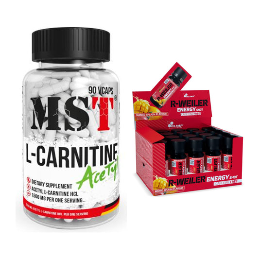 Cardio-Duo: MST L-Carnitine Acetyle + Olimp R-Weiler Energy Shot – alle enthaltenen Artikel