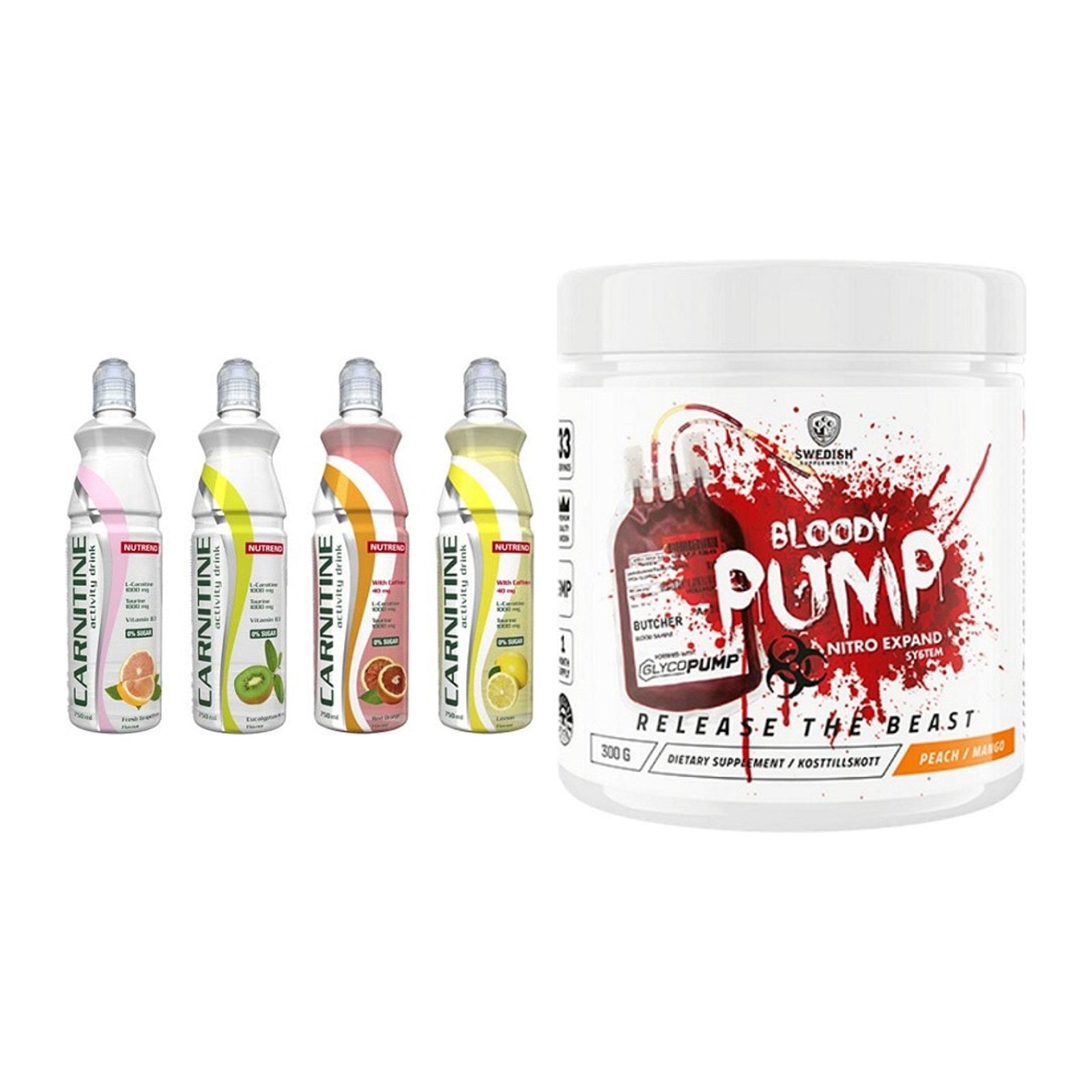 Cardio-Duo: Nutrend Activity + Swedish Supplements Bloody – alle enthaltenen Artikel
