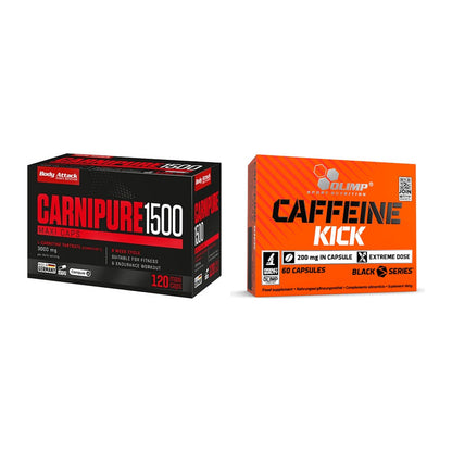 Cardio-Duo: Body Attack Carnipure 1500 + Olimp Caffeine Kick – alle enthaltenen Artikel