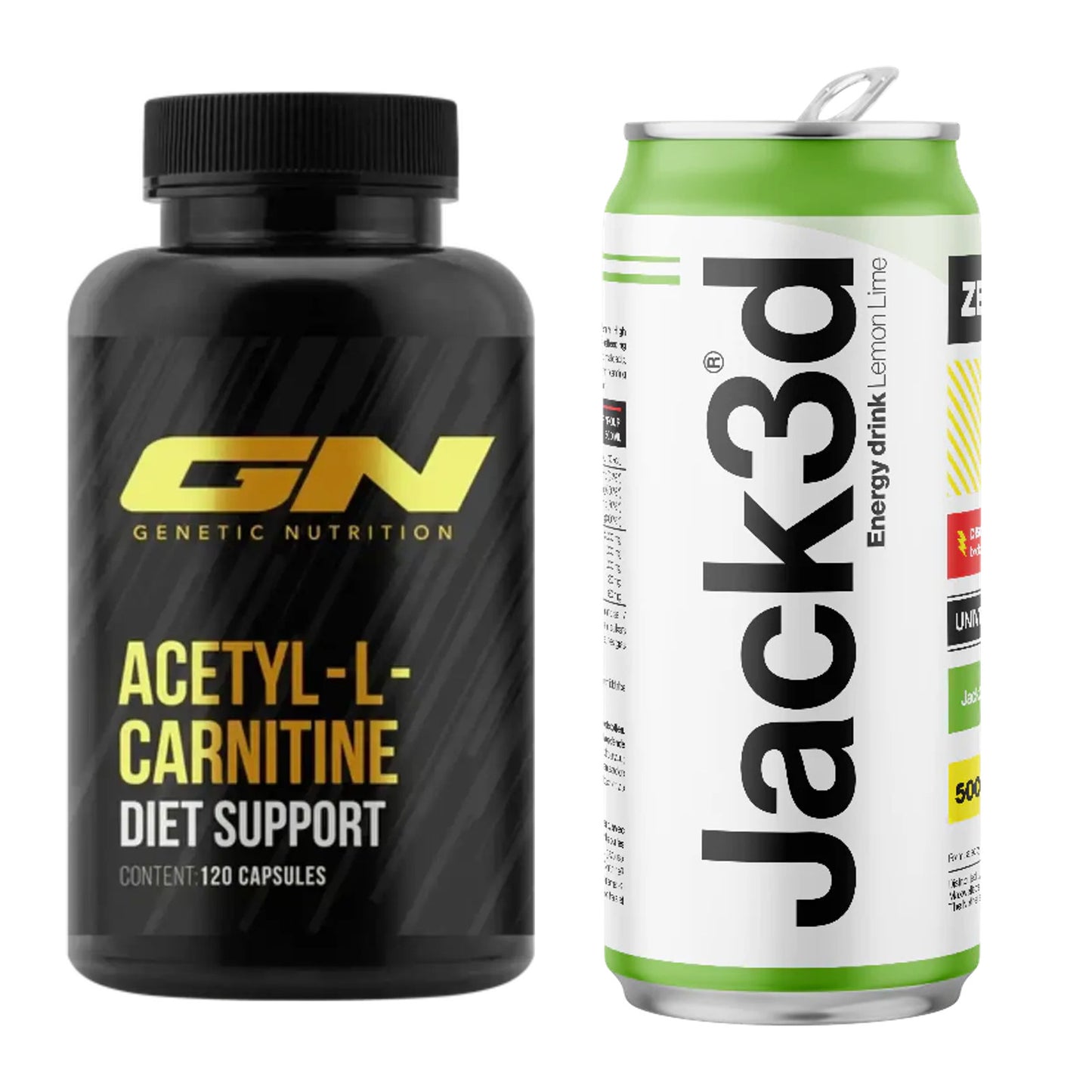 Cardio-Duo: GN Acetyl L-Carnitin + USP Labs Jack3d Energy EINZELNE – alle enthaltenen Artikel