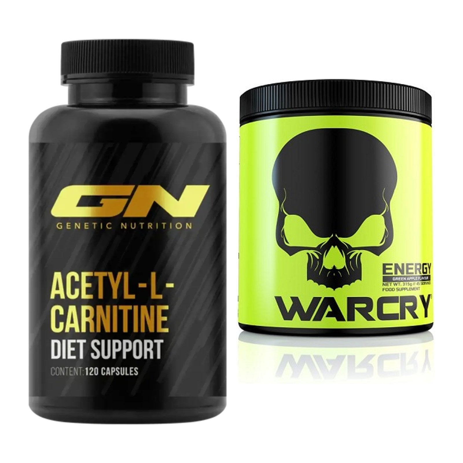 Cardio-Duo: GN Acetyl L-Carnitin + Genius Nutrition Warcry Energy – alle enthaltenen Artikel