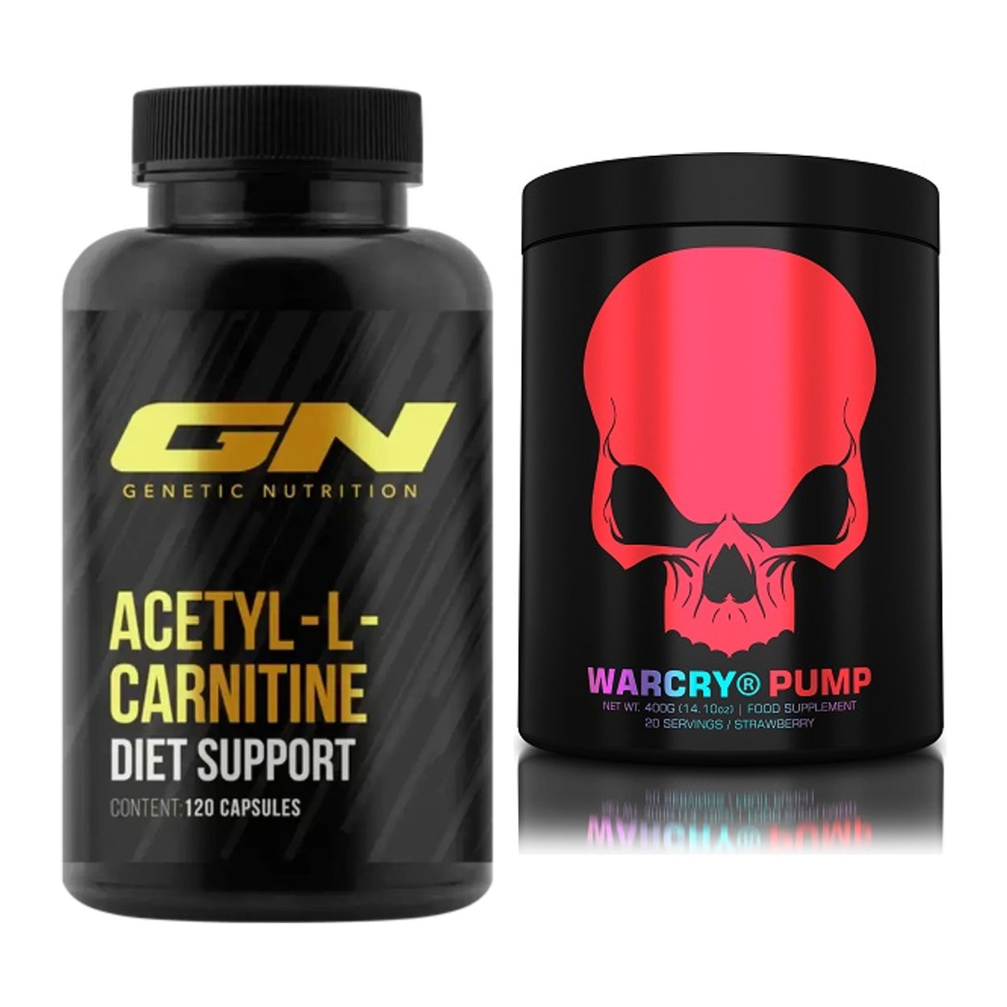 Cardio-Duo: GN Acetyl L-Carnitin + Genius Nutrition Warcry PUMP – alle enthaltenen Artikel