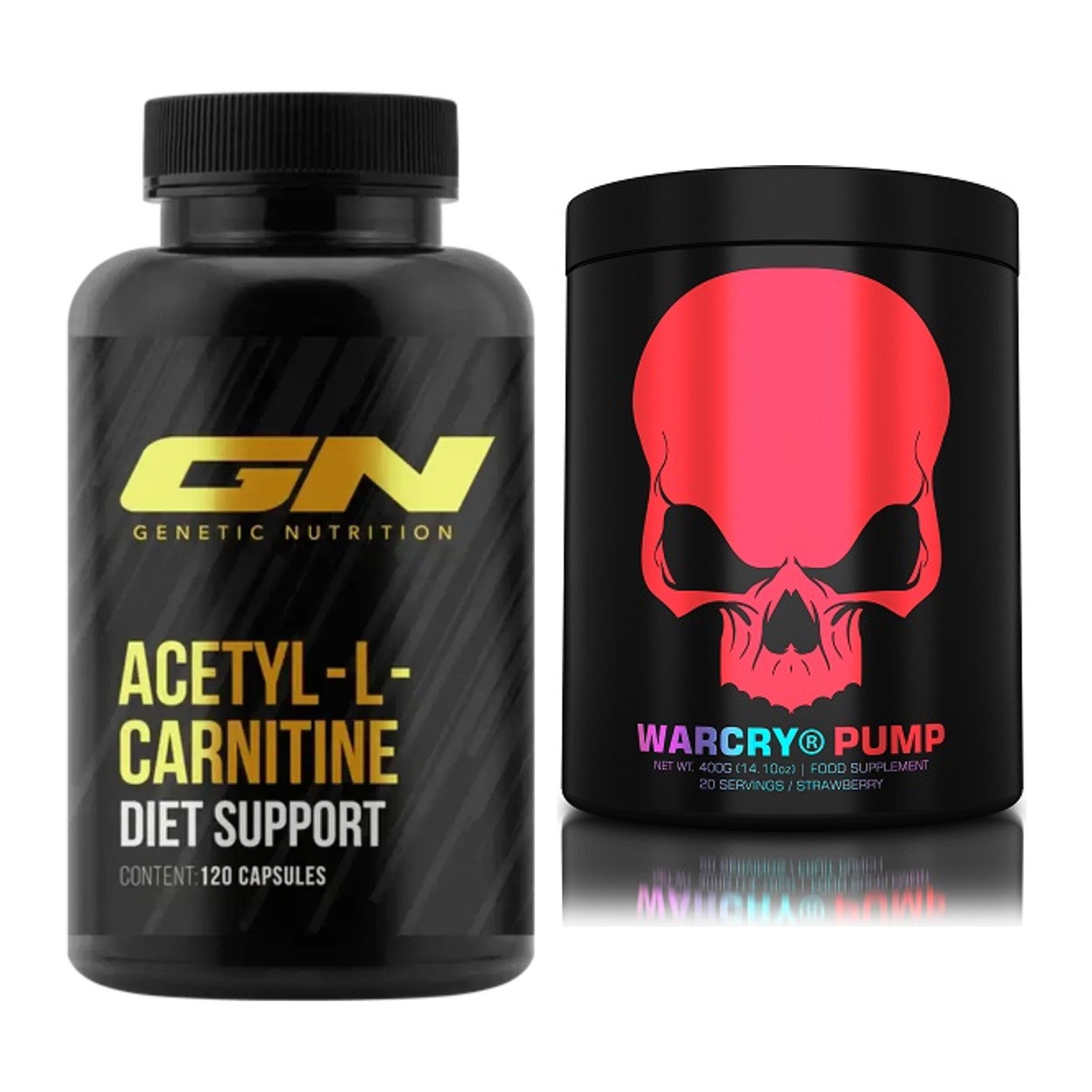 Cardio-Duo: GN Acetyl L-Carnitin + Genius Nutrition Warcry PUMP – alle enthaltenen Artikel