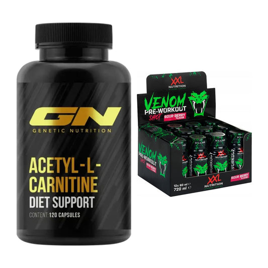 Cardio-Duo: GN Acetyl L-Carnitin + XXL Nutrition Venom Shot – alle enthaltenen Artikel